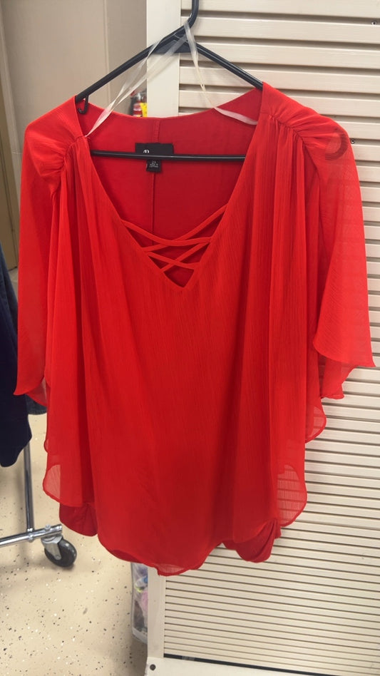 Red Blouse 2X
