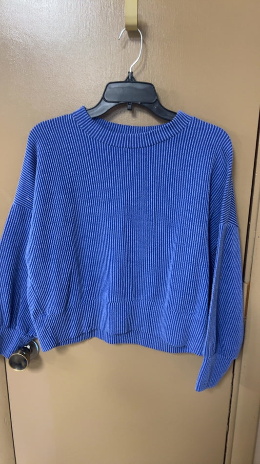 Blue Corded Sweater Small