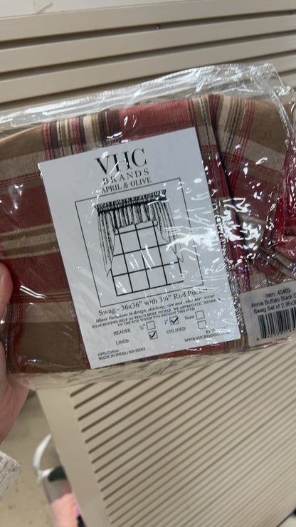 VHC Brands Curtain 36x36 Swag