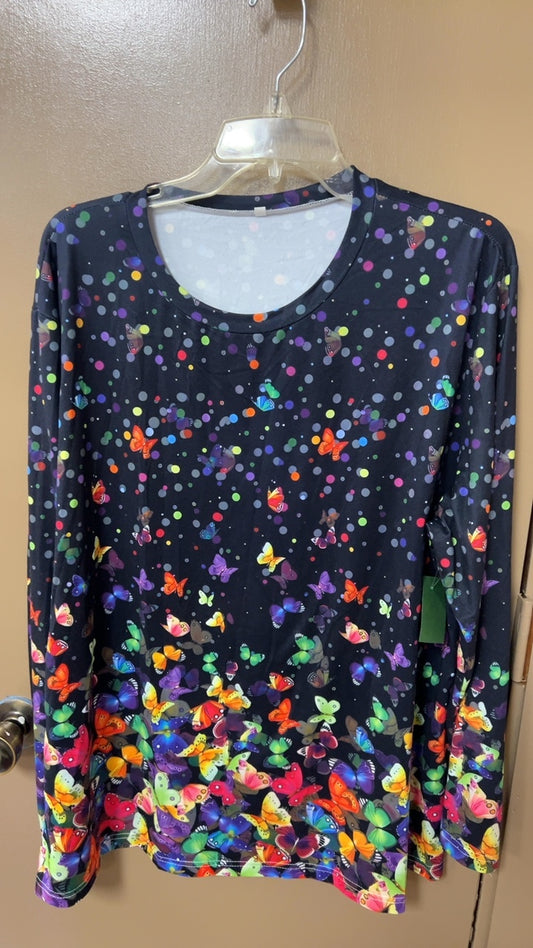 Rainbow butterfly Sweatshirt XL