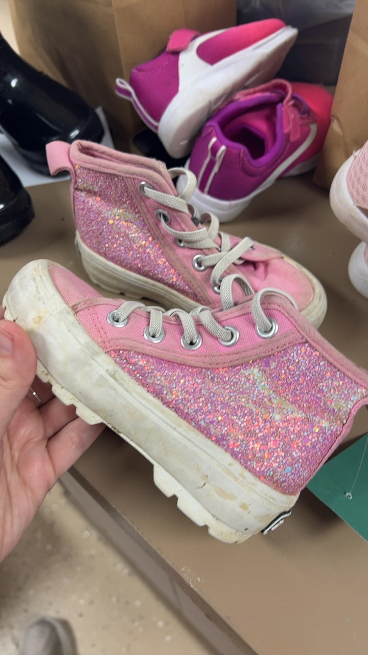Sneakers Youth 8 Pink Sparkly 
