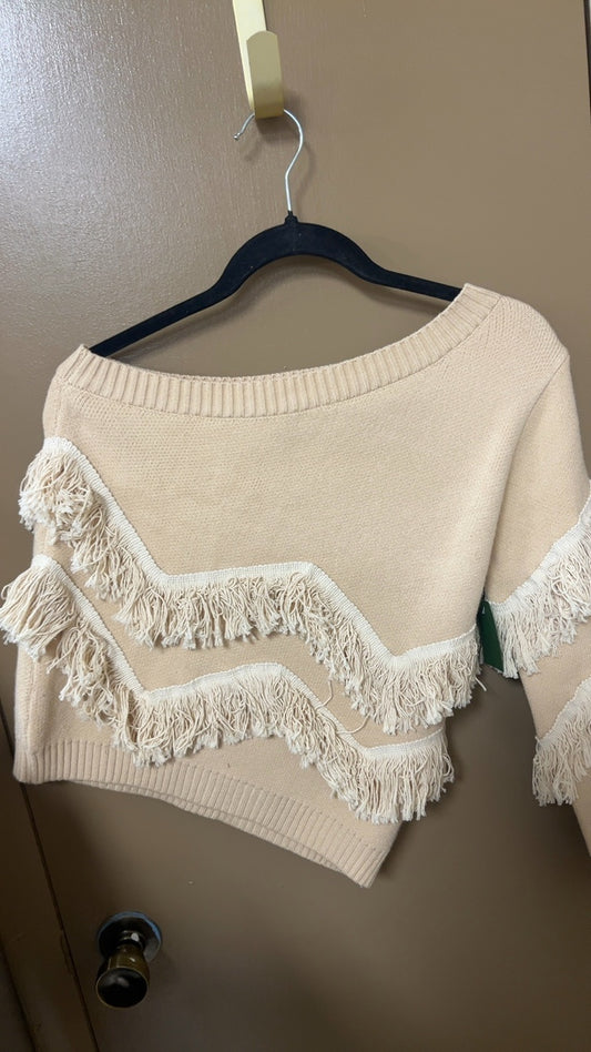 Pink Lily One Shoulder Sweater Small