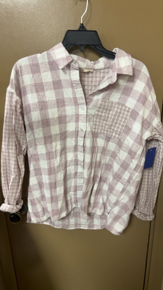 Pink Flannel Shirt Medium