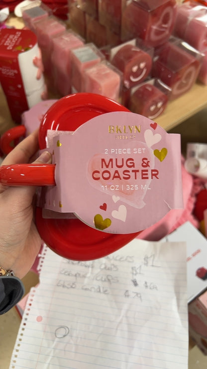 Valentine’s Day Mug and Coaster 