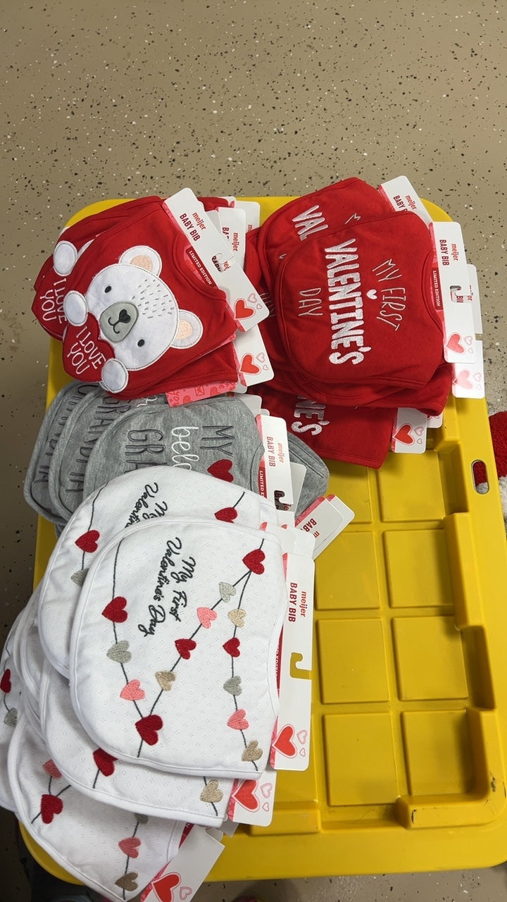 Valentine’s Day Baby Bibs