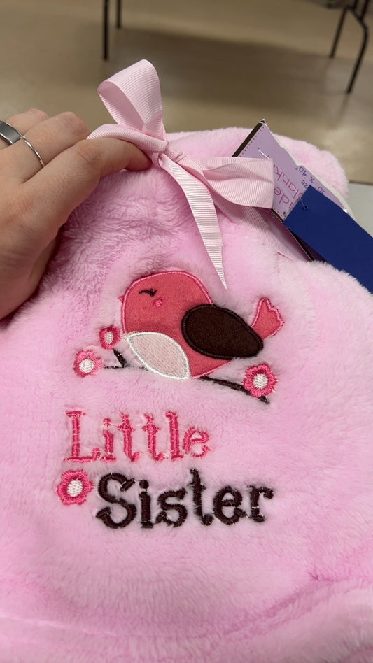 Little sis Baby Blanket