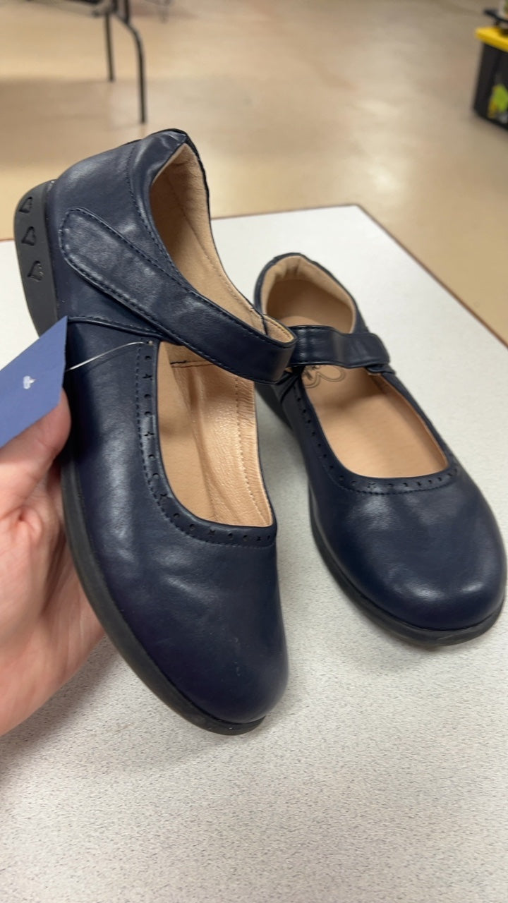 Navy Ballet Flats Youth 4