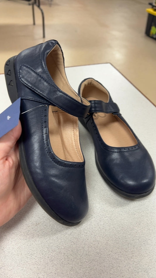 Navy Ballet Flats Youth 4