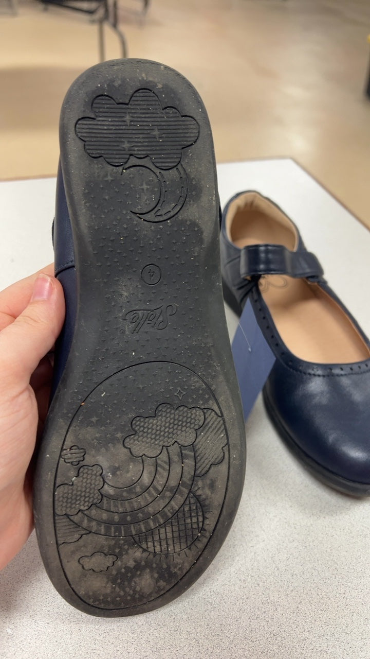 Navy Ballet Flats Youth 4