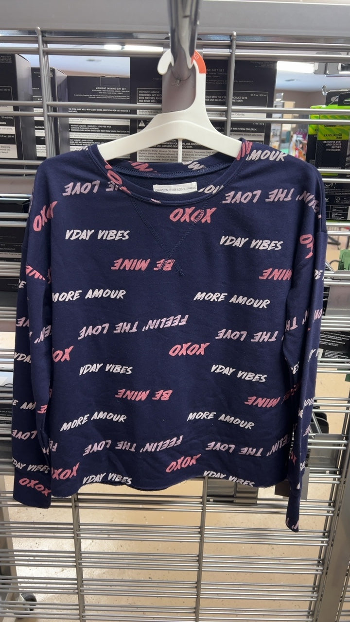 Valentine’s Day Sweatshirt and Short set XS
