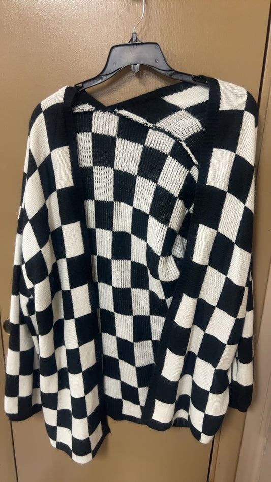 Checkered Cardigan Large