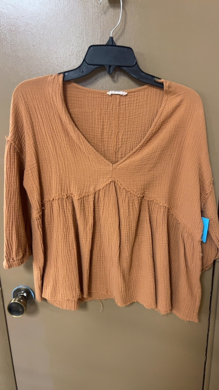 Orange Blouse Small