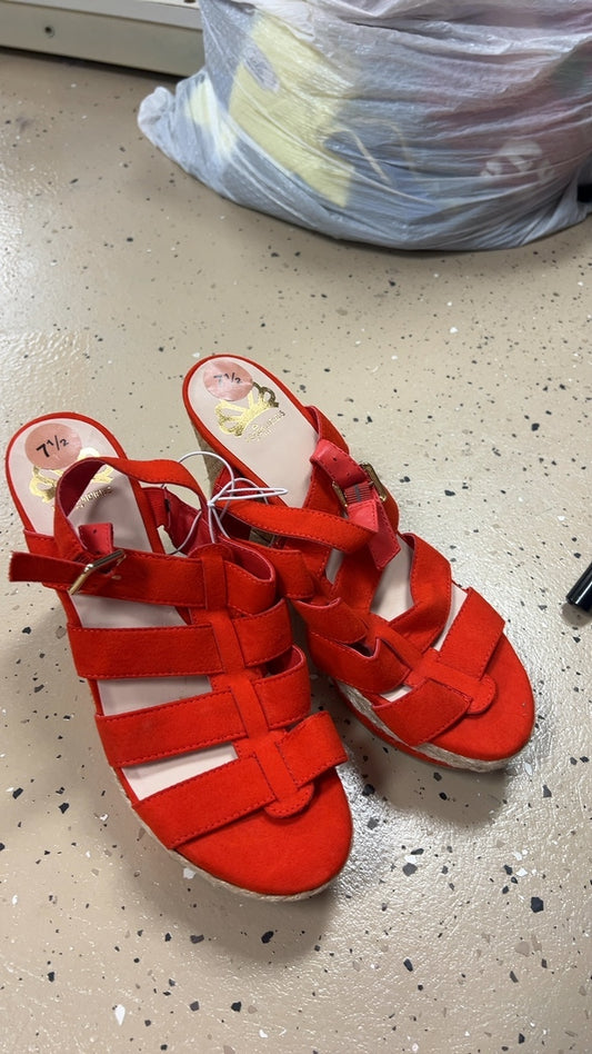 Red Sandals 7.5