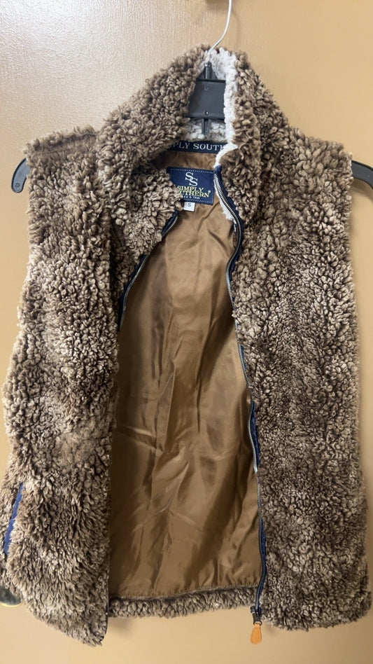 Simply Southern Sherpa Vest Jacket Small