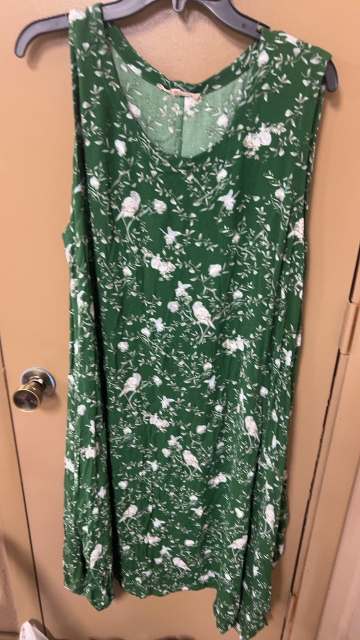 Green bird Dress 3X
