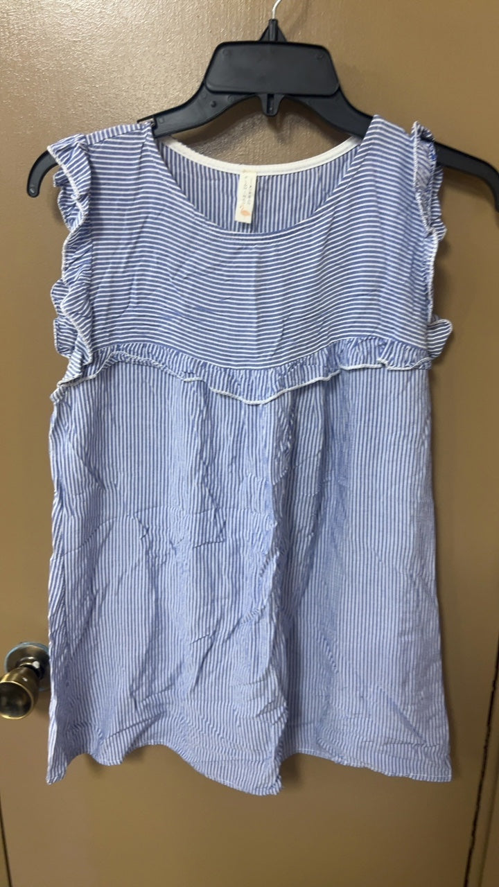Blue/White Blouse Small