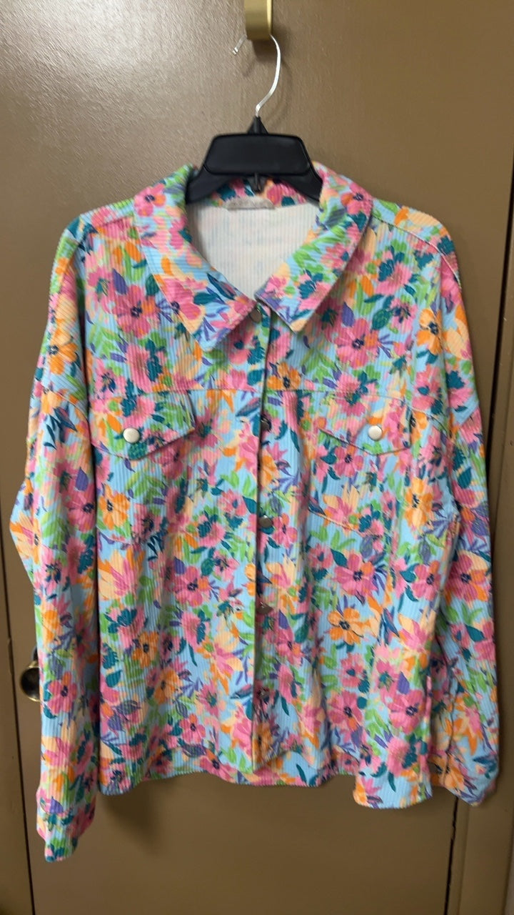 Spring Floral Shirt 3X