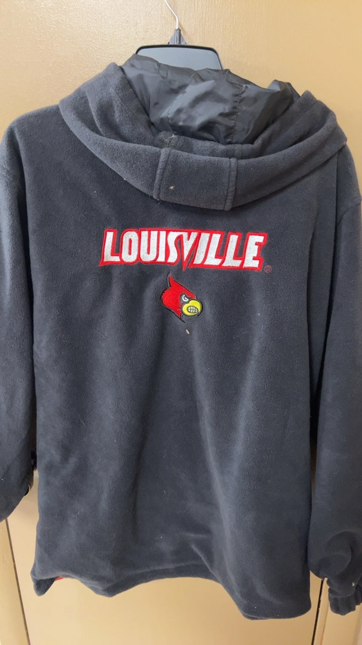 UofL Hoodie MENS Large REVERSIBLE 