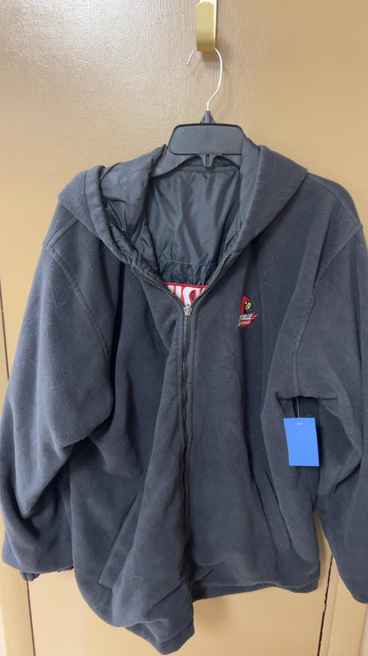 UofL Hoodie MENS Large REVERSIBLE 