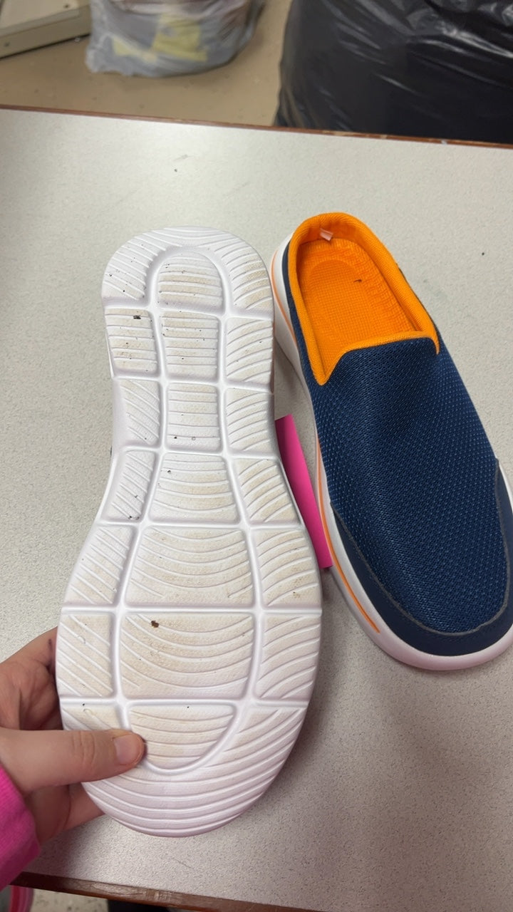 Navy and Orange Sneakers Mens 43