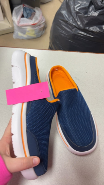 Navy and Orange Sneakers Mens 43