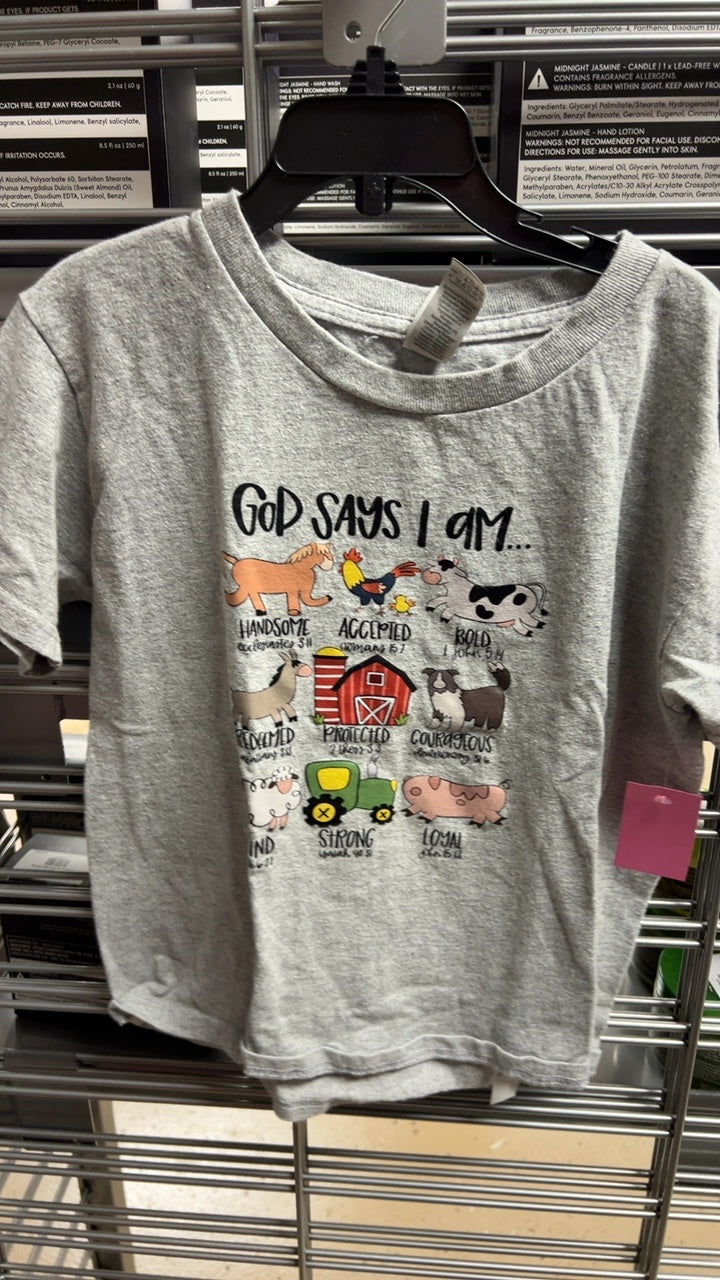 God says T-Shirt YOUTH XS
