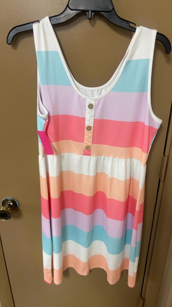 Striped Color Dress Large