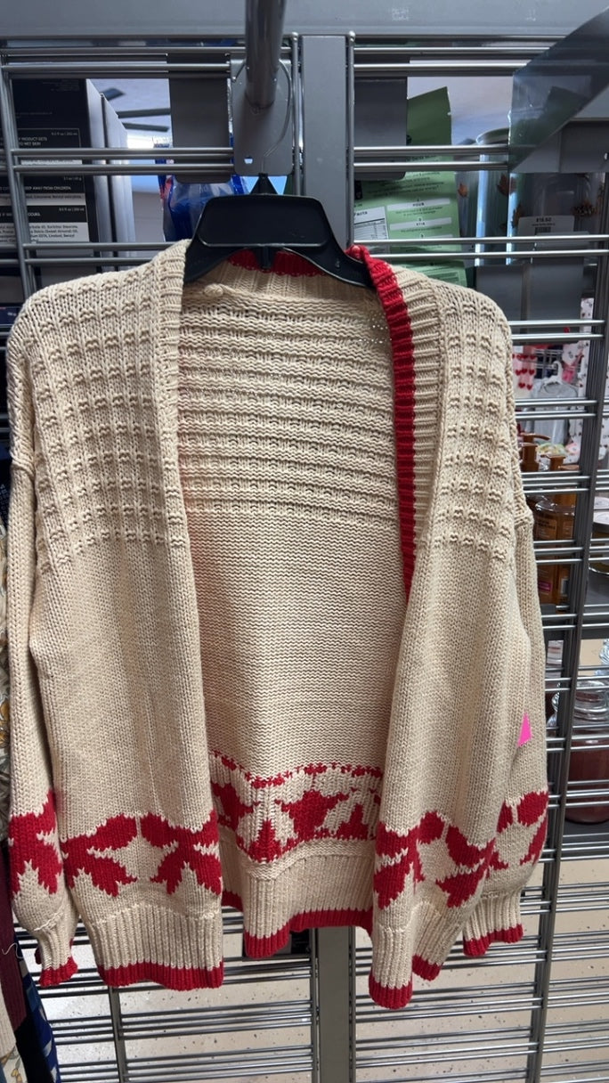 Cardigan Medium red bow