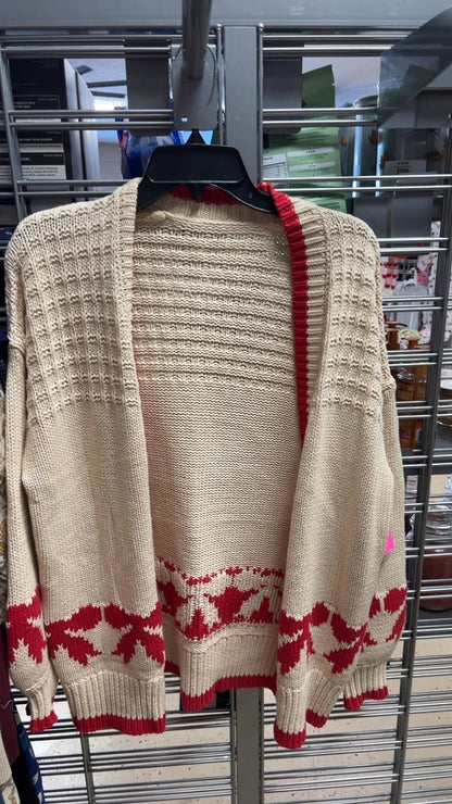 Cardigan Medium red bow