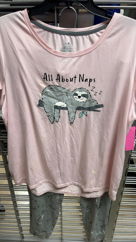 Sloth Pajama Set Large