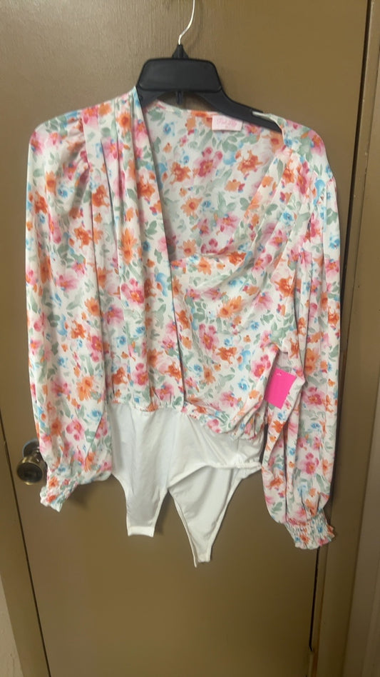 Pink Lily bodysuit Medium