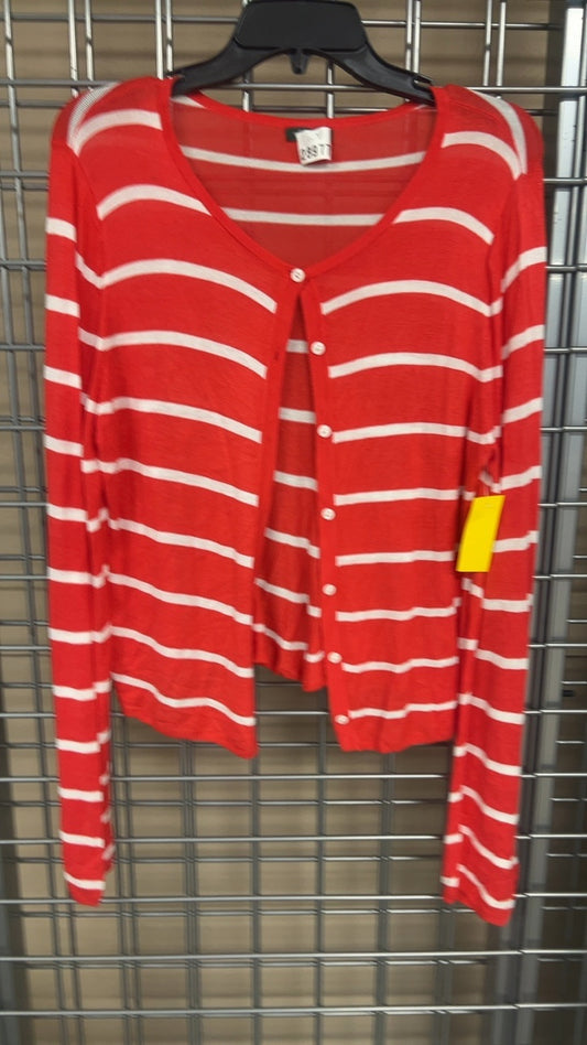 Red Striped Sweater XL