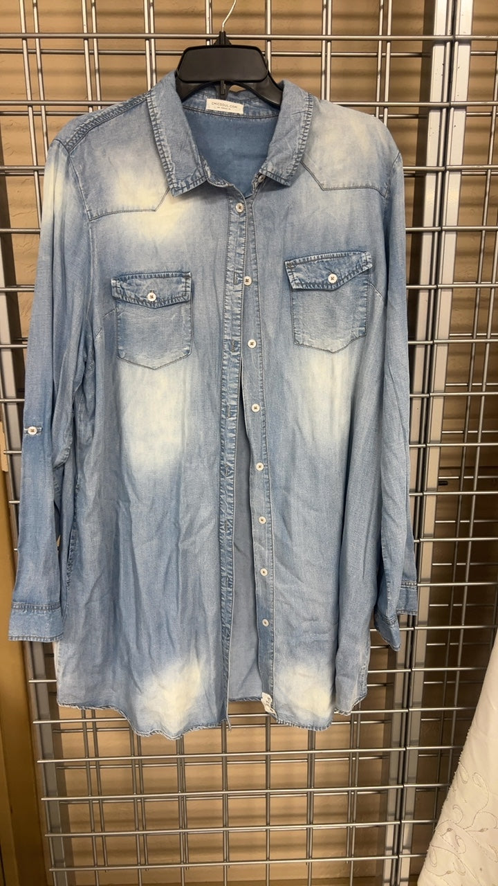Denim Shirt Dress 1XL