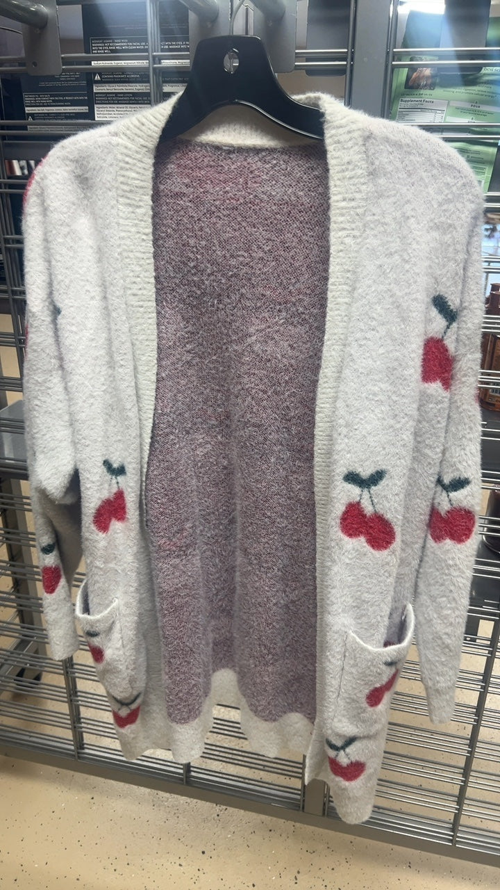 Cherry Cardigan Large