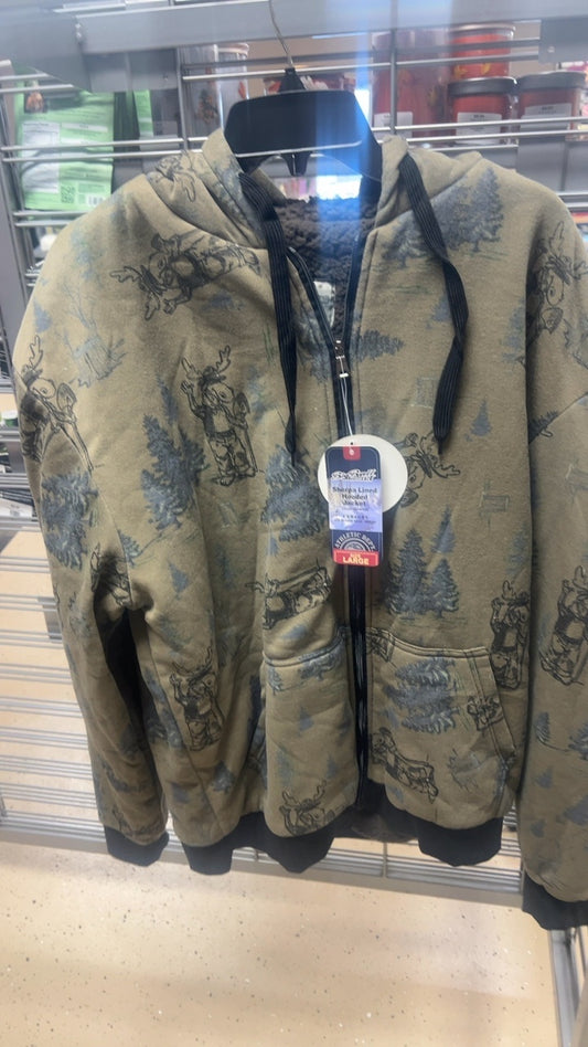 Sherpa Lined Hoodie Large