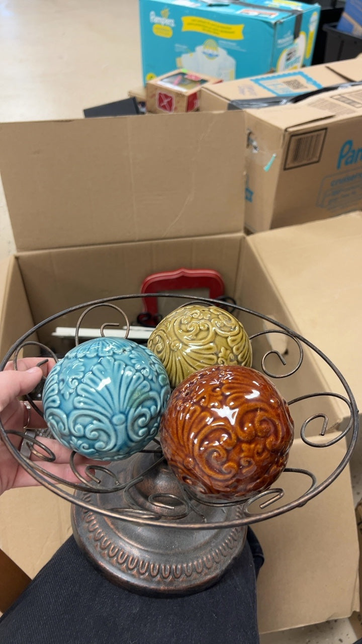  Decorative Holder and glass Ornaments