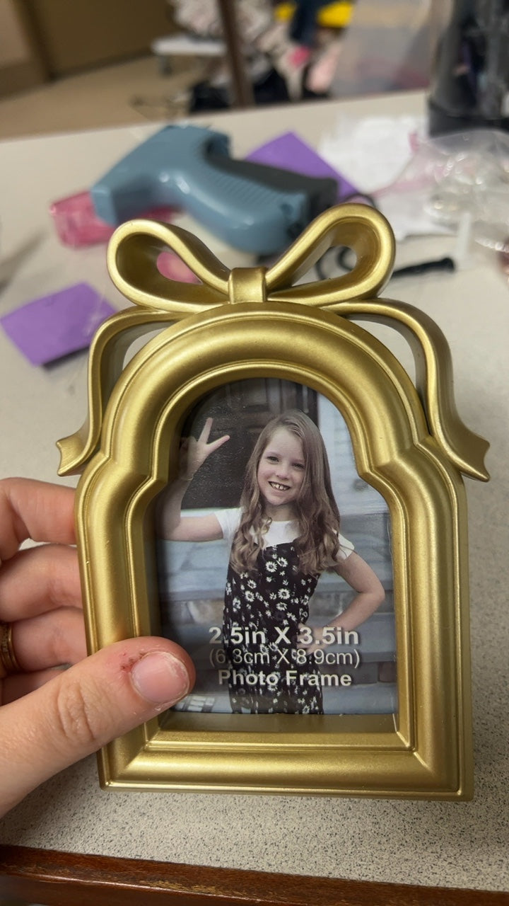 Gold Bow Photo Frame