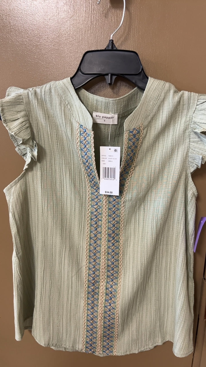 Blu Pepper Blouse Small