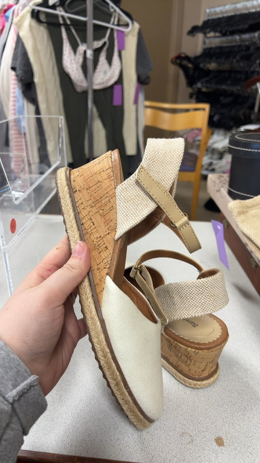 White Wedge Sandals 8