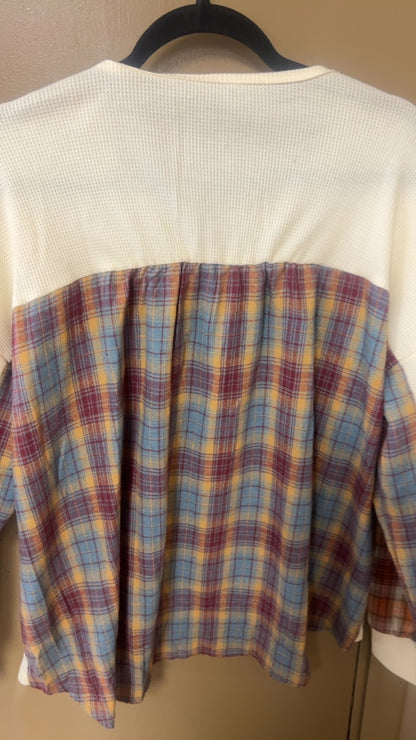 Flannel Sweater Large