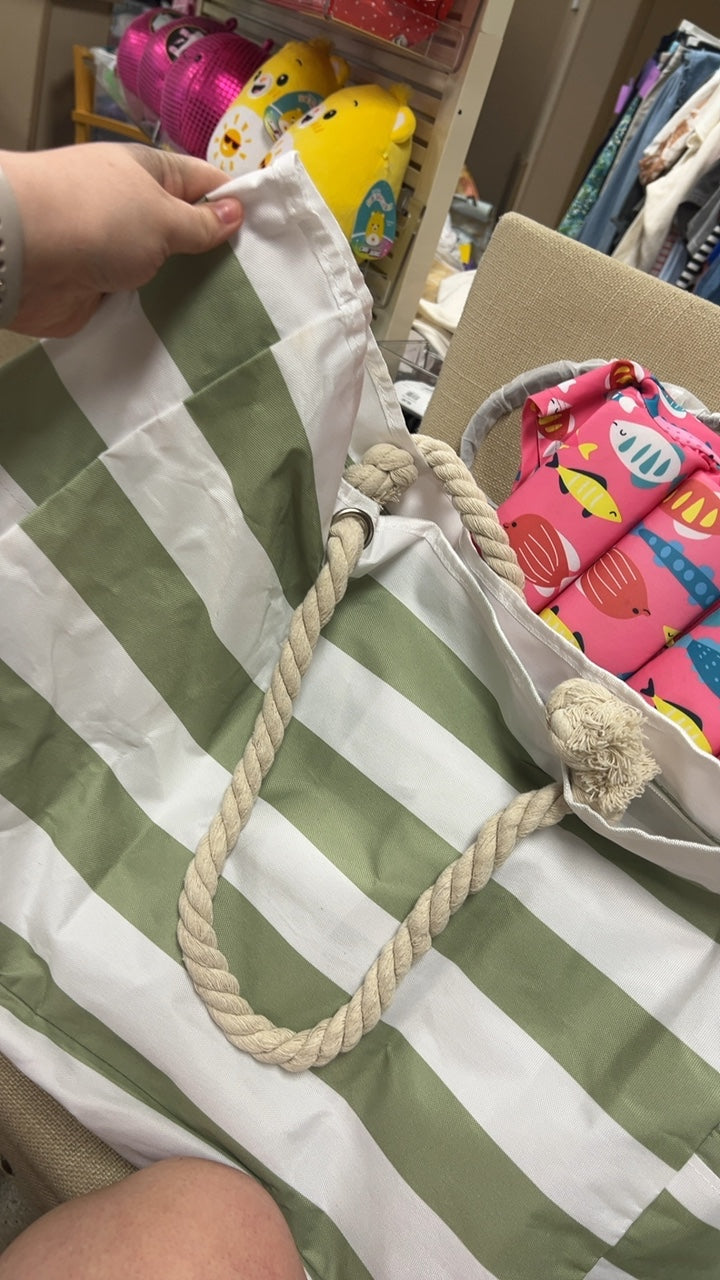 Green and White Bag