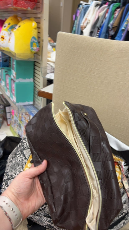 Brown Makeup Bag