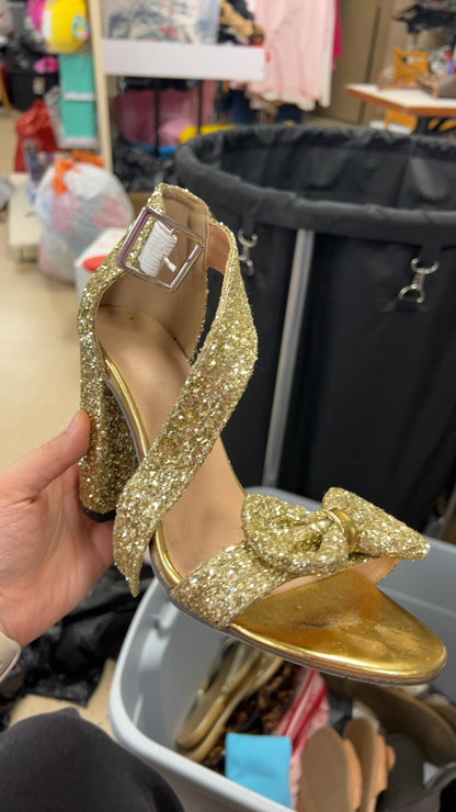 Gold Glitter Heels 