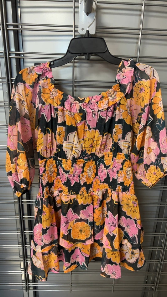 Pink Lily Romper Medium