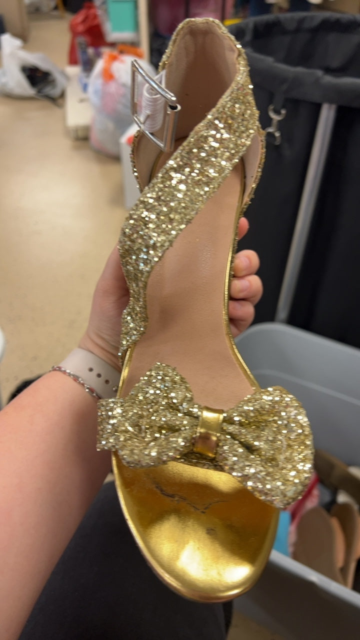 Gold Glitter Heels 