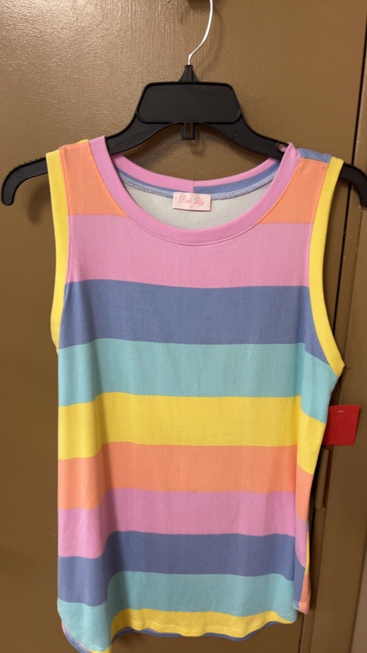 Pink Lily Tank top Small