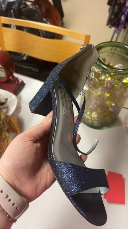 Navy Sparkle Sandals 8
