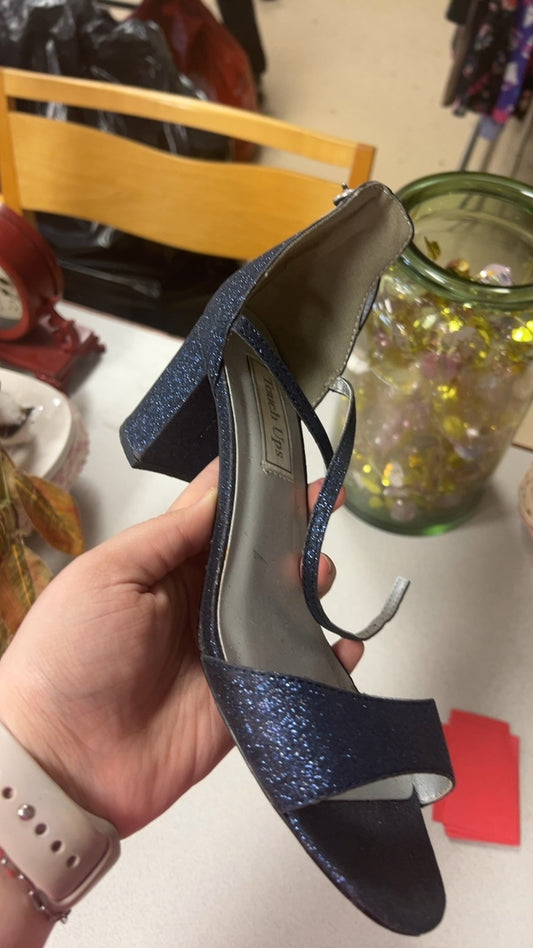 Navy Sparkle Sandals 8