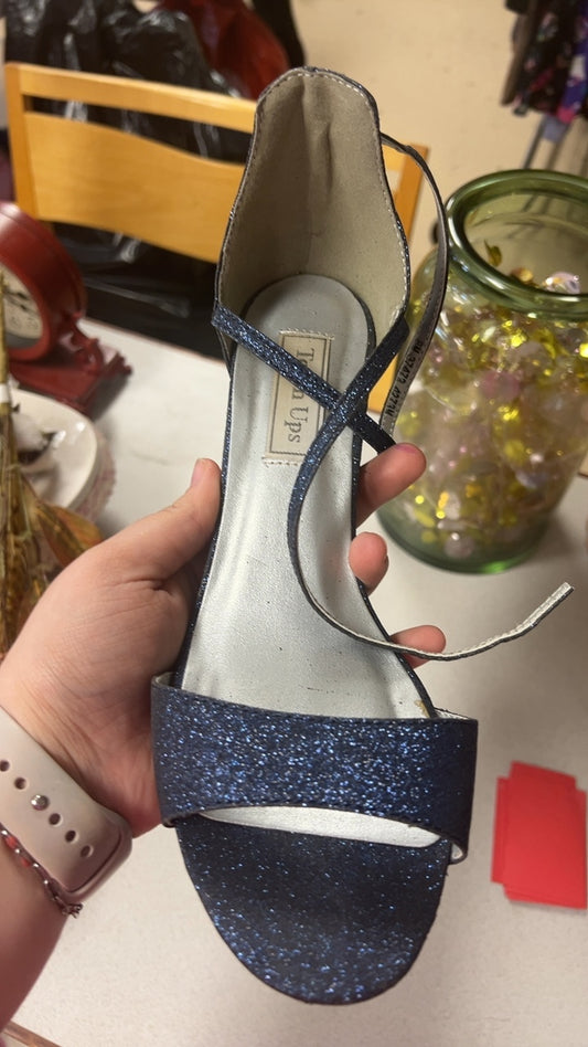Navy Sparkle Sandals 8