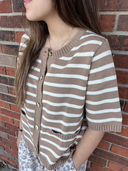     Easy Days Cardigan-Nude